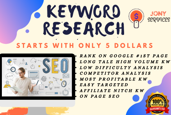 I will do excellent SEO keyword research to rank your...