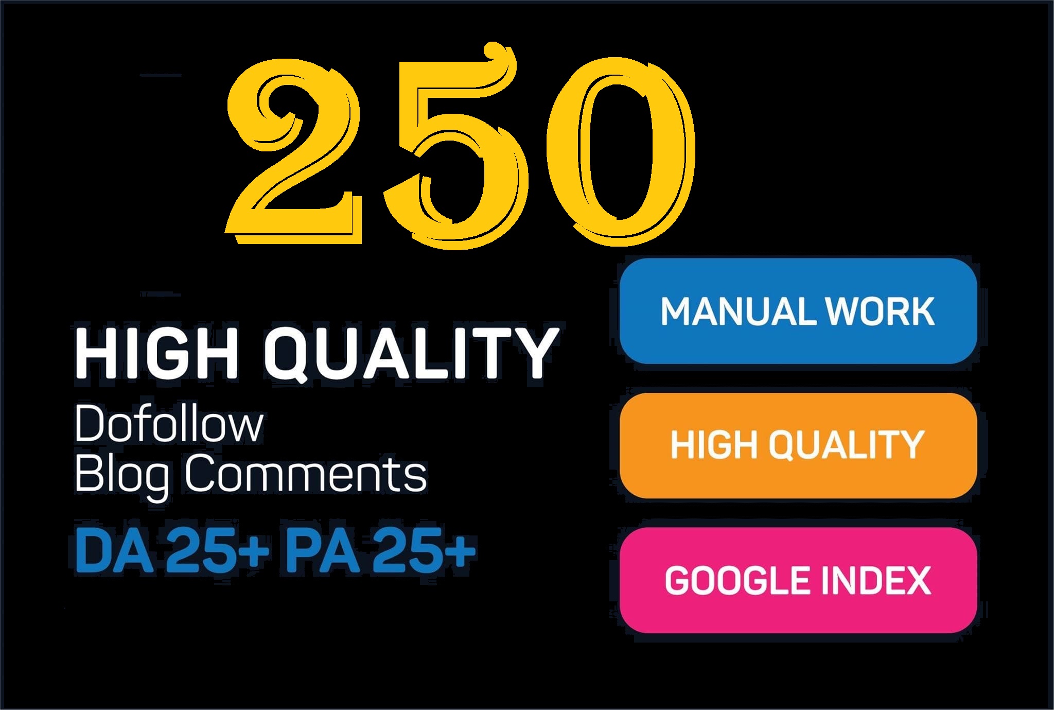 I will create 250 manually high quality do follow blo...