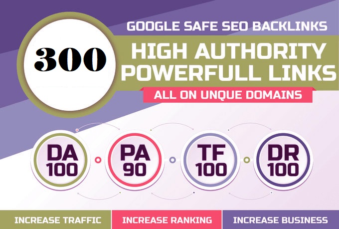 I will build 300 unique domain SEO backlinks on high ...