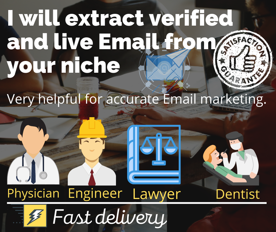 Extract 5k Email from your targeted Niche (USA Physician,Engineer,Lawyer,Dentist) 