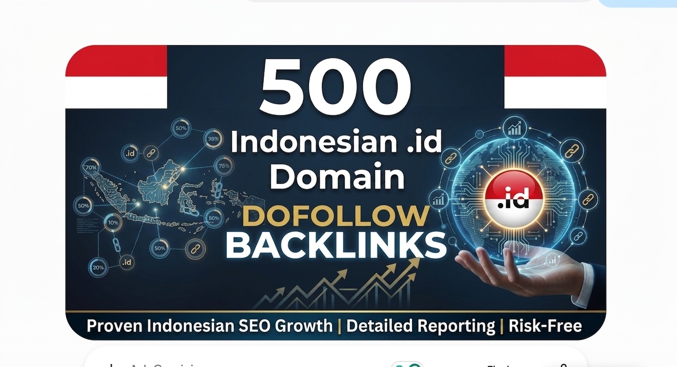 500 High-DA Indonesian .id domain dofollow backlinks for SEO ranking