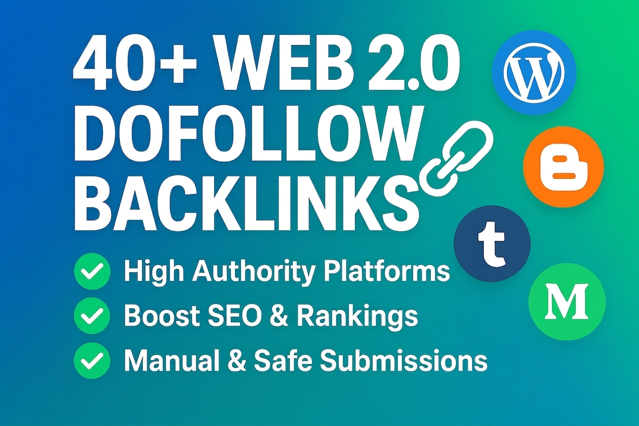 40+web 2.0 dofollow contextual backlinks for seo ranking