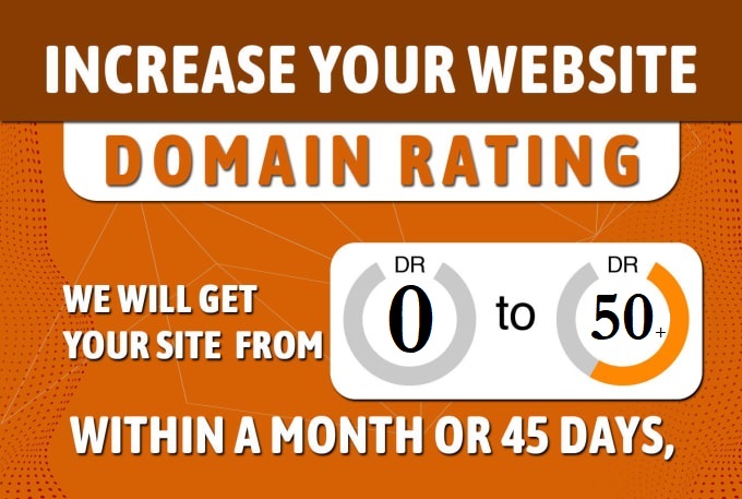 I will increase your website DR domain rating 50 plus...