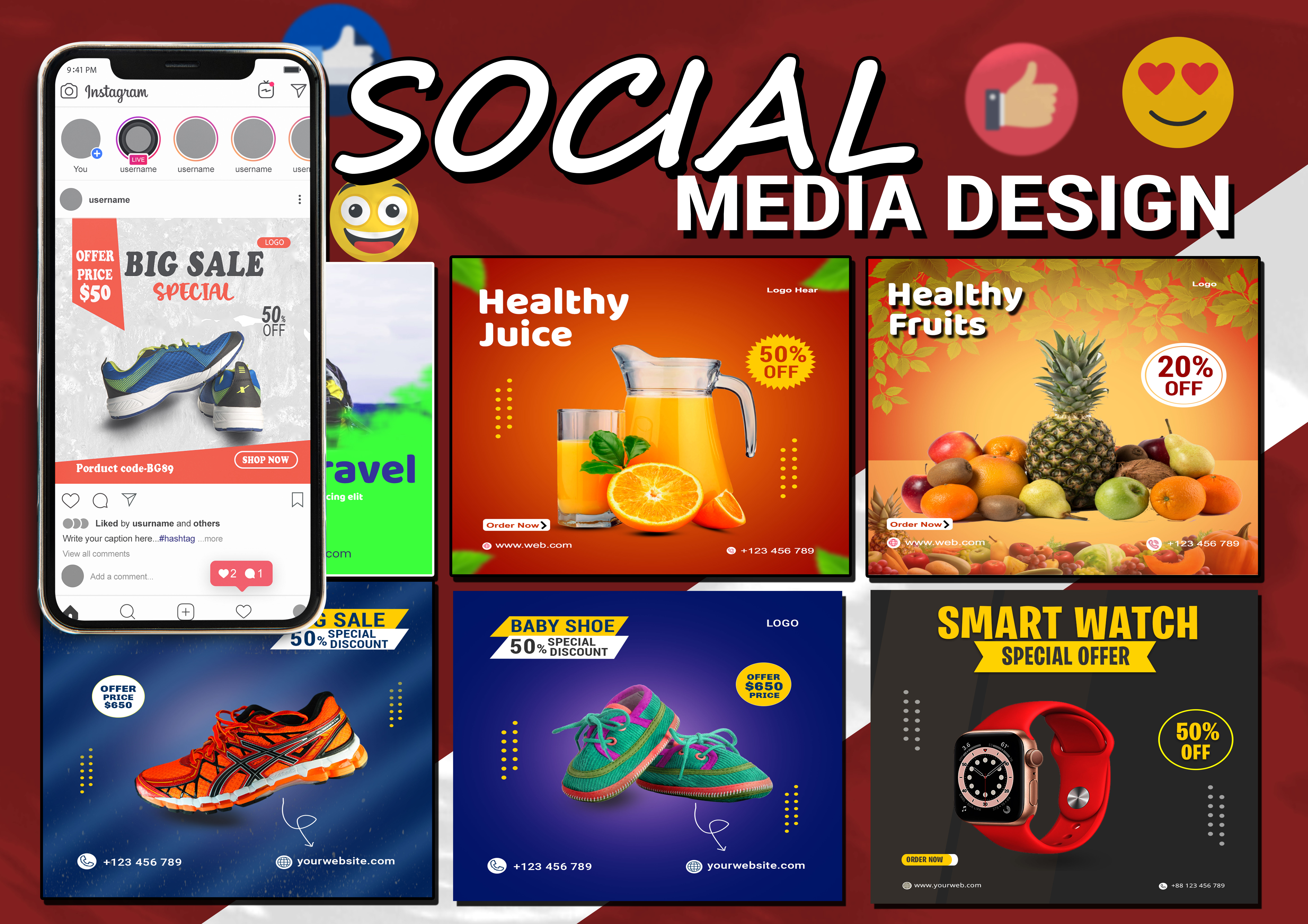 I will social media post or banner design