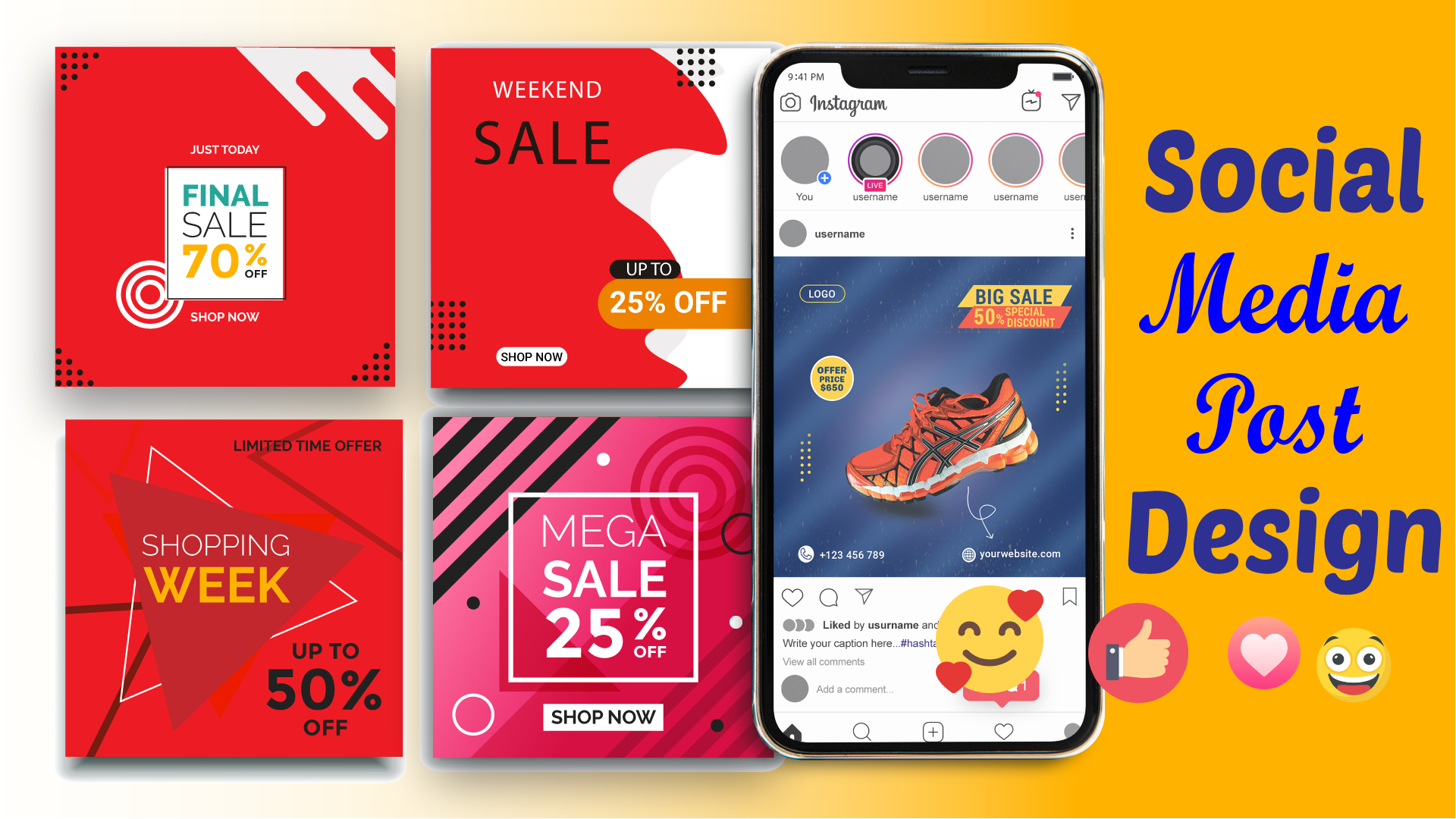 I will social media post or banner design