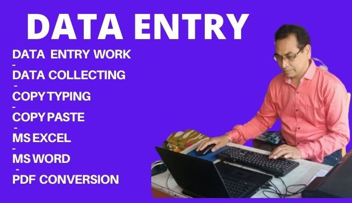 I will do excel data entry, copy paste, typing job.