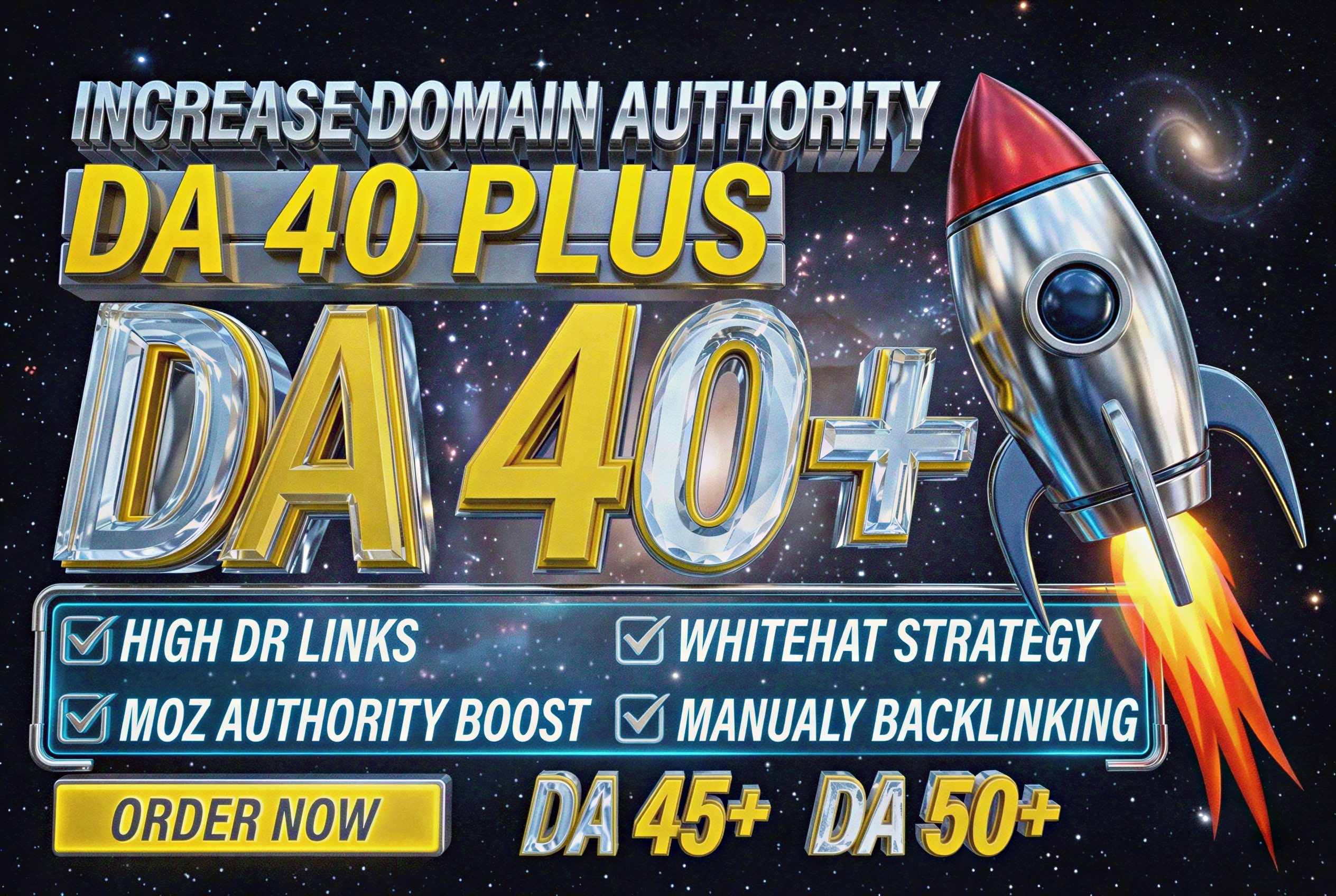 Increase Moz DA 40+ | High Authority Backlinks to Improve Domain Authority