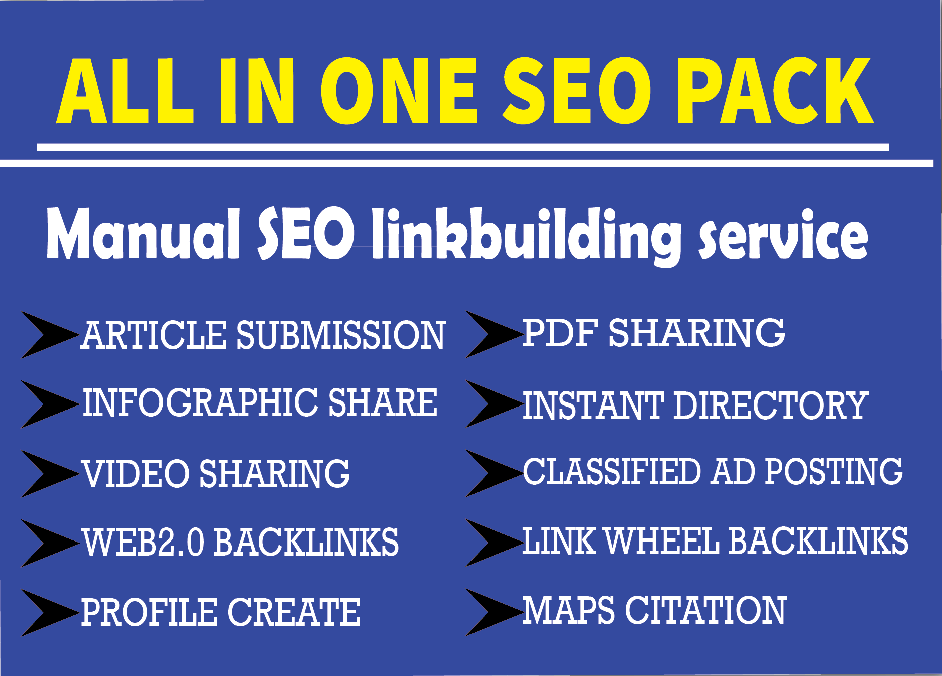 1200 All In One Manual Off page SEO Link building Ser...