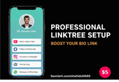 I will create and customize professional linktree pag...