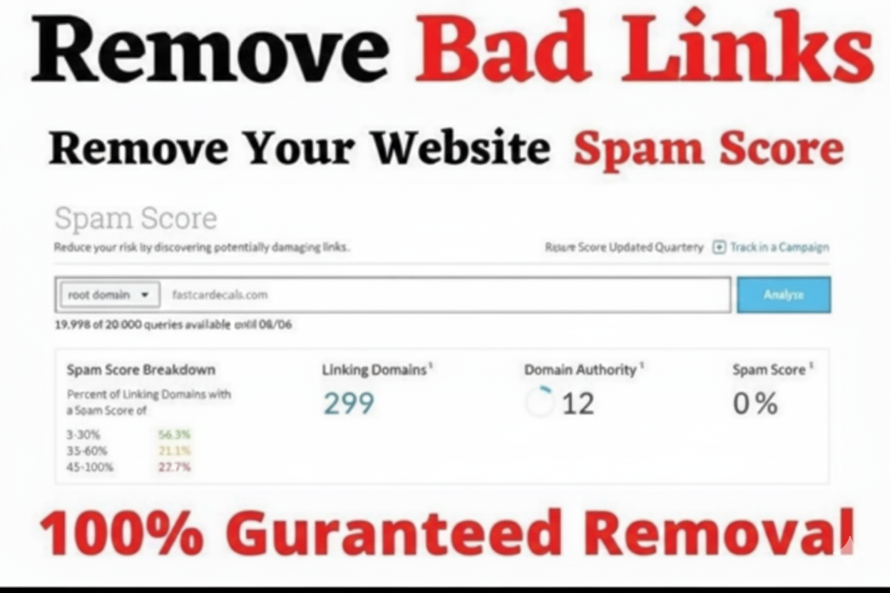 I will Identify and Disavow bad backlink or All Toxic and Spammy Backlinks to Save Your Site