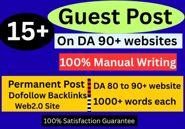 Guest post 15 top DA Web2.0 site with write 1000+ wor...