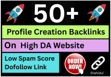 50 create profile backlinks On Hogh DA Website for fast google ranking