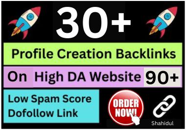 30 Create Profile Backlinks On High DA Website 