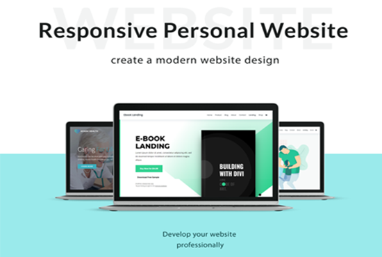 I will create a modern landing page or wordpress website with elementor pro