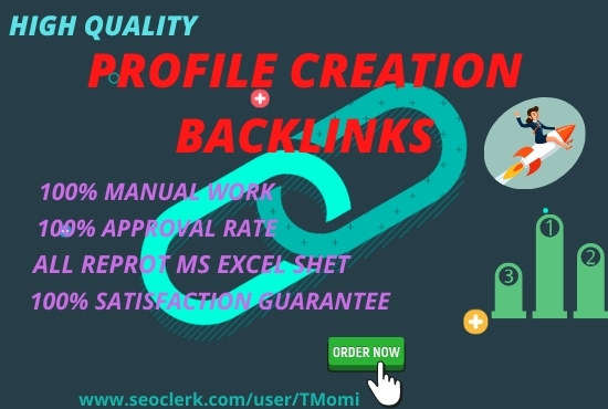 Build 30 High Authority DA PA Profile Backlinks Manua...