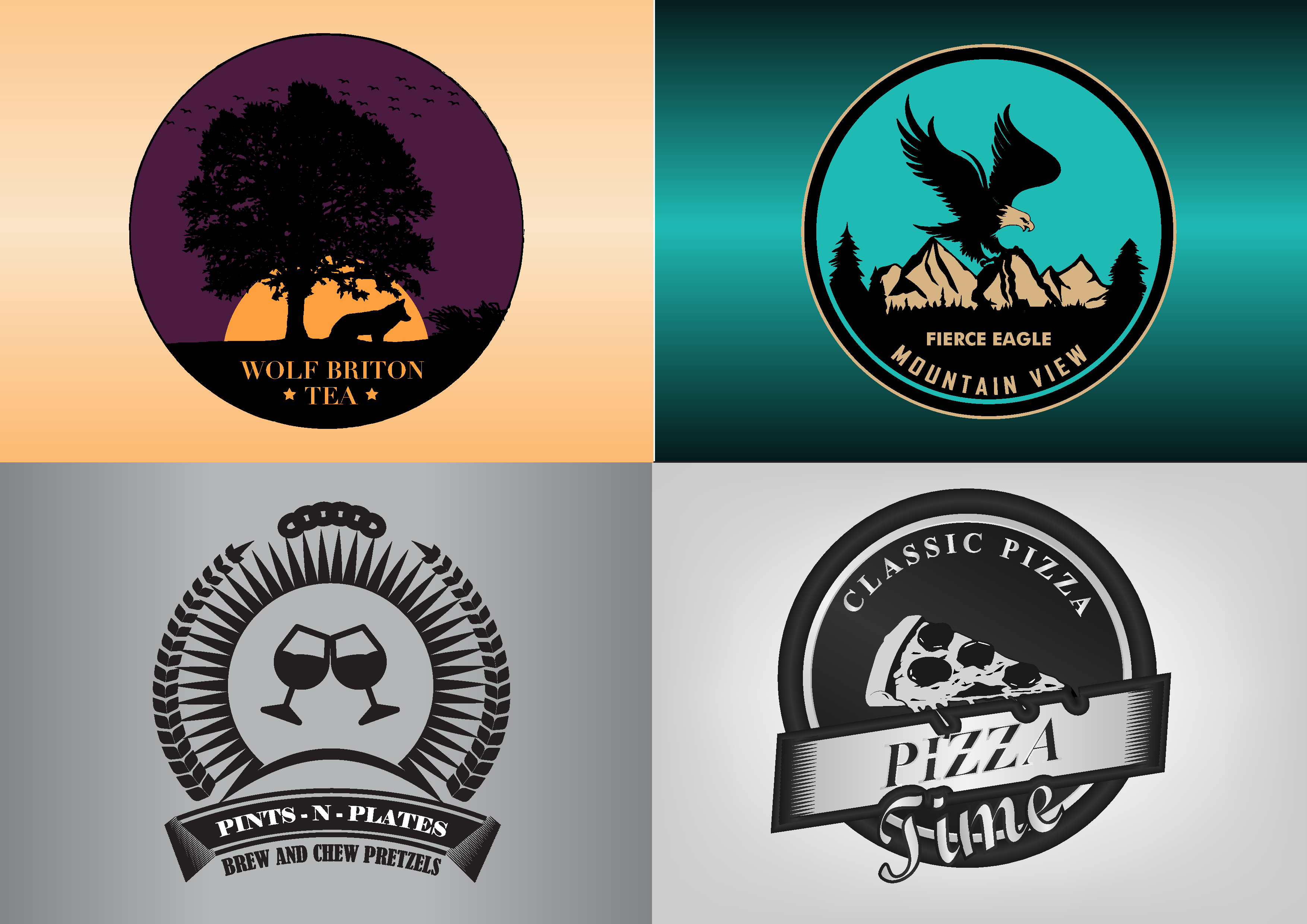 I'll design for you 1 unique vintage logo