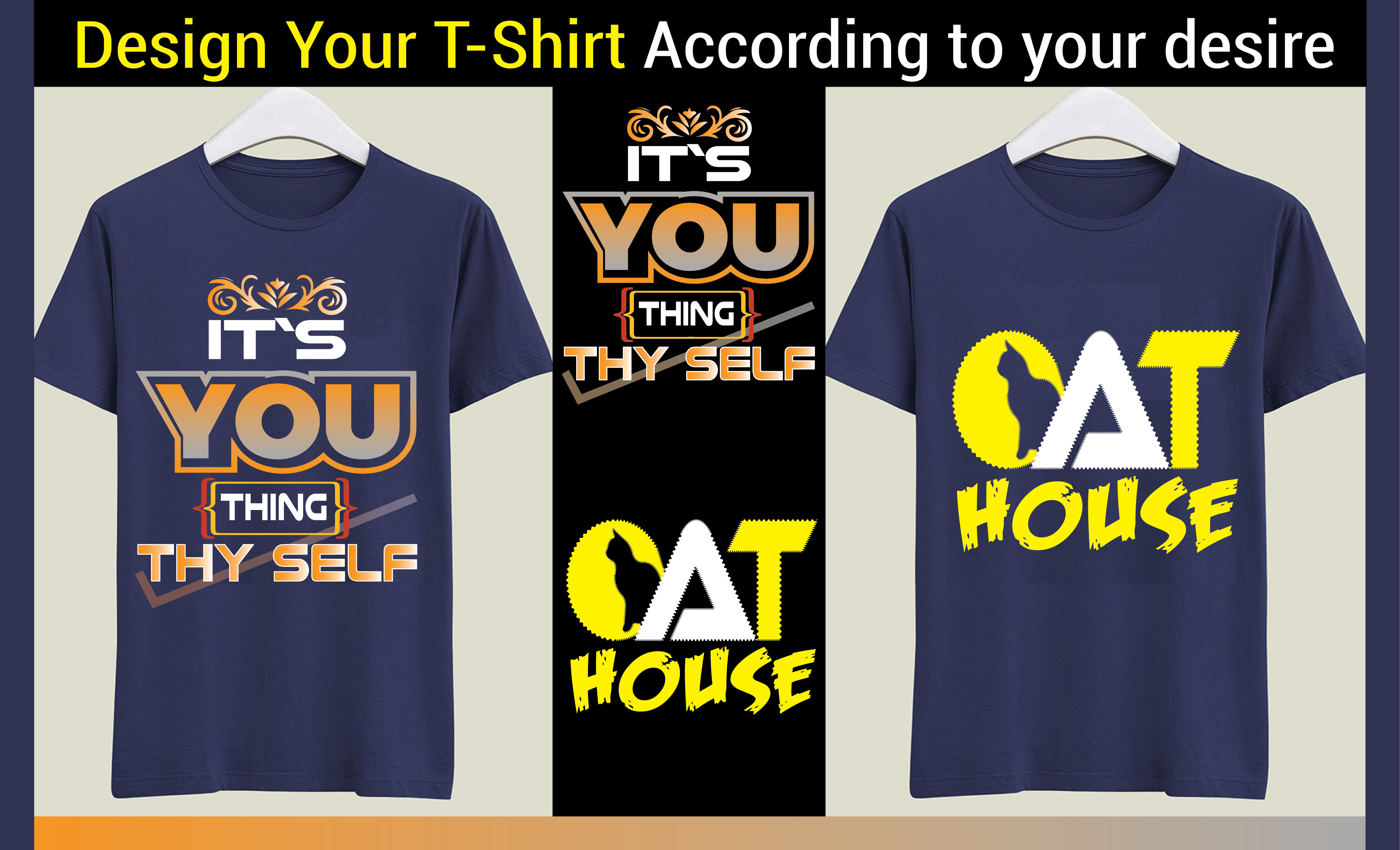 I will do custom T-shirt design for your business