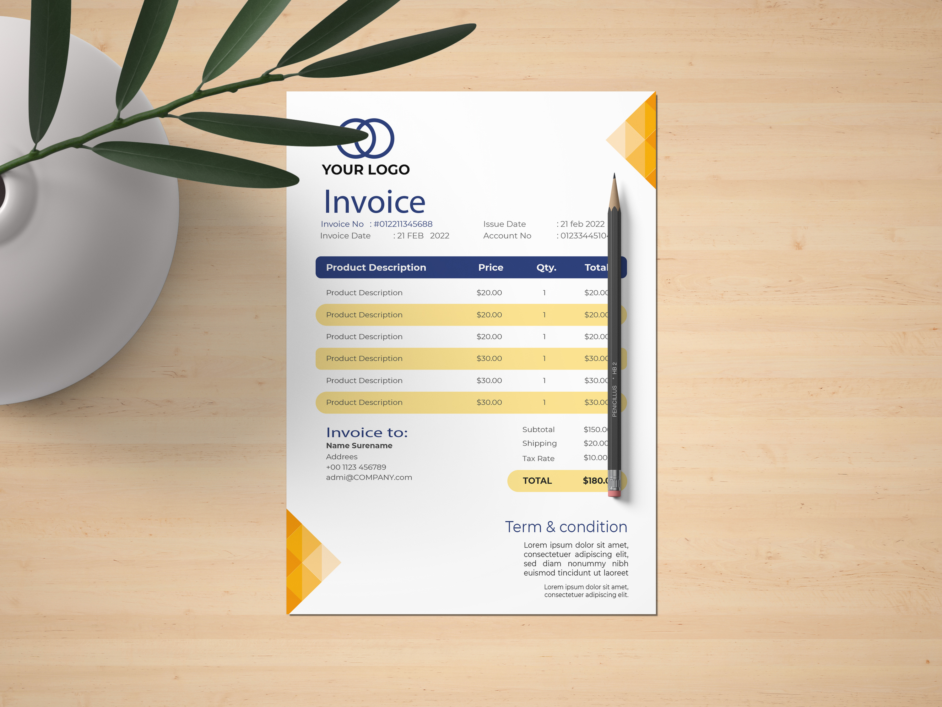 I will design a unique invoice,letterhead, receipt