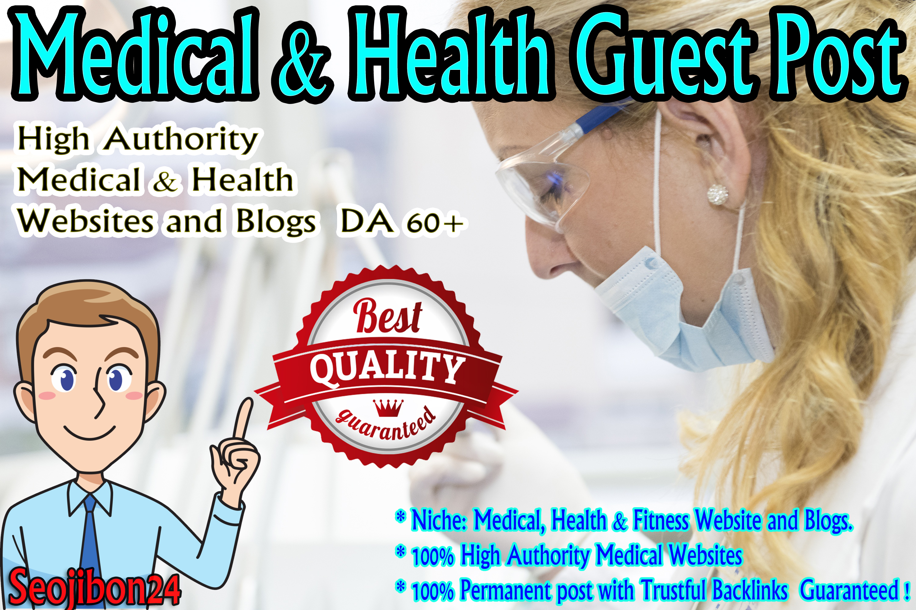 I will publish medical guest post on high authority sites and blogs