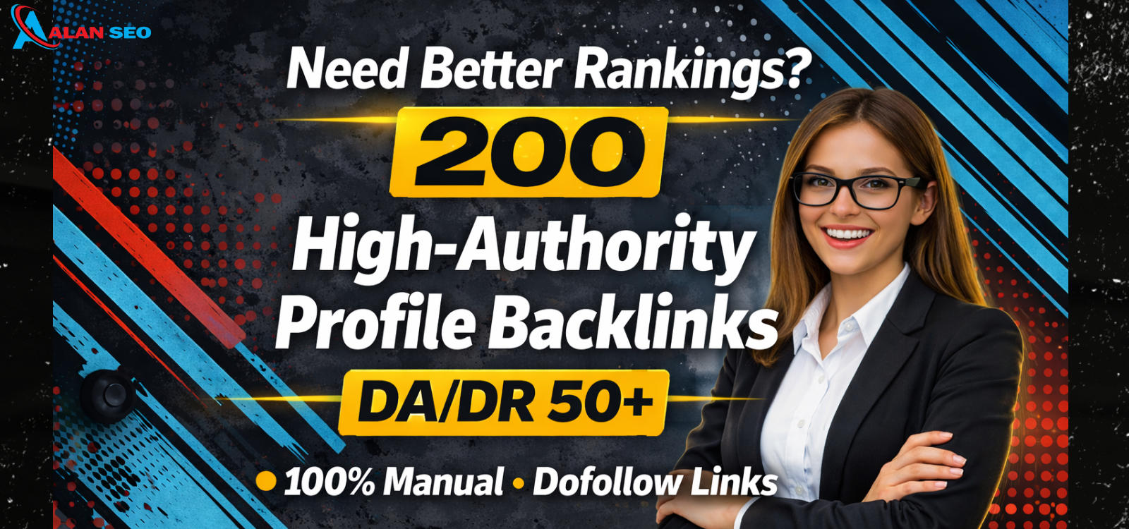 I will create 200 high authority DA DR 50+ profile ba...