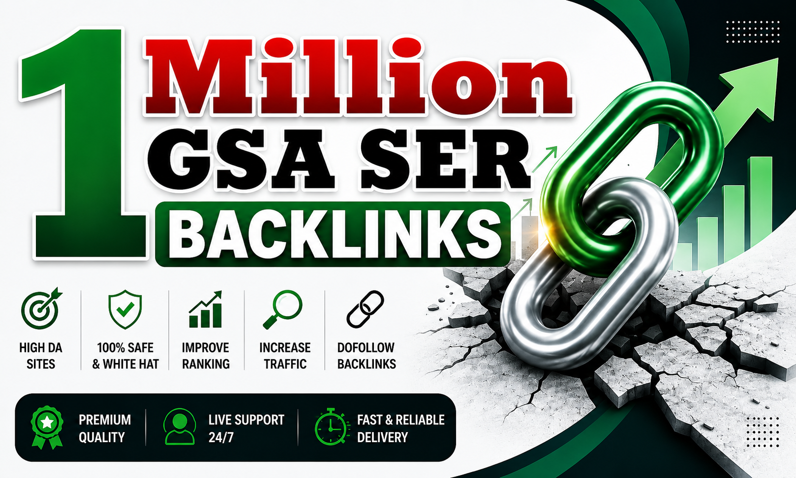 1 MILLION / 1000,000 Verified GSA SEO Backlinks for w...
