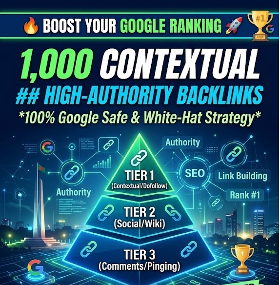  1000 contextual SEO link building Google friendly backlinks service