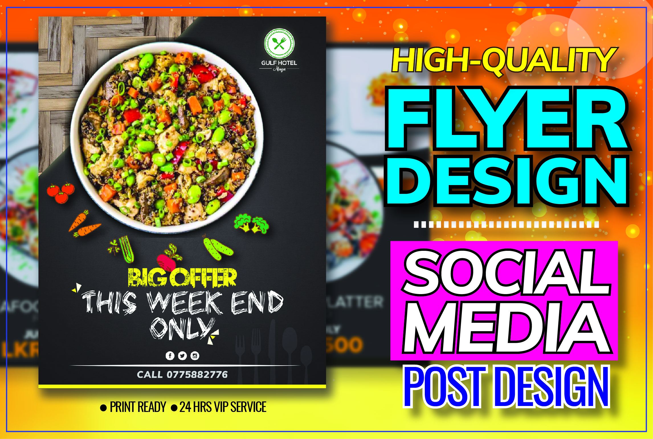 I will design a amazing flyer, banner, poster, bro...