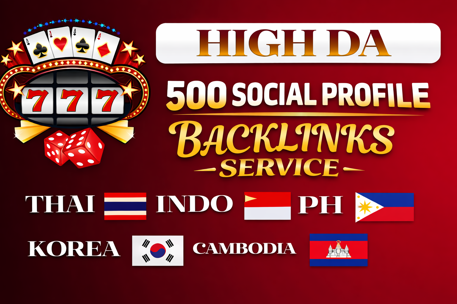 500+ Slots-Casino-Poker-Sports-Gambling Contextual Backlink For SEO Ranking at $40