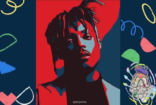 I will draw colorful digital portraits