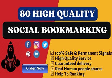 Submit 80 High Quality Social Bookmark On Top Social Bookmarking Sites