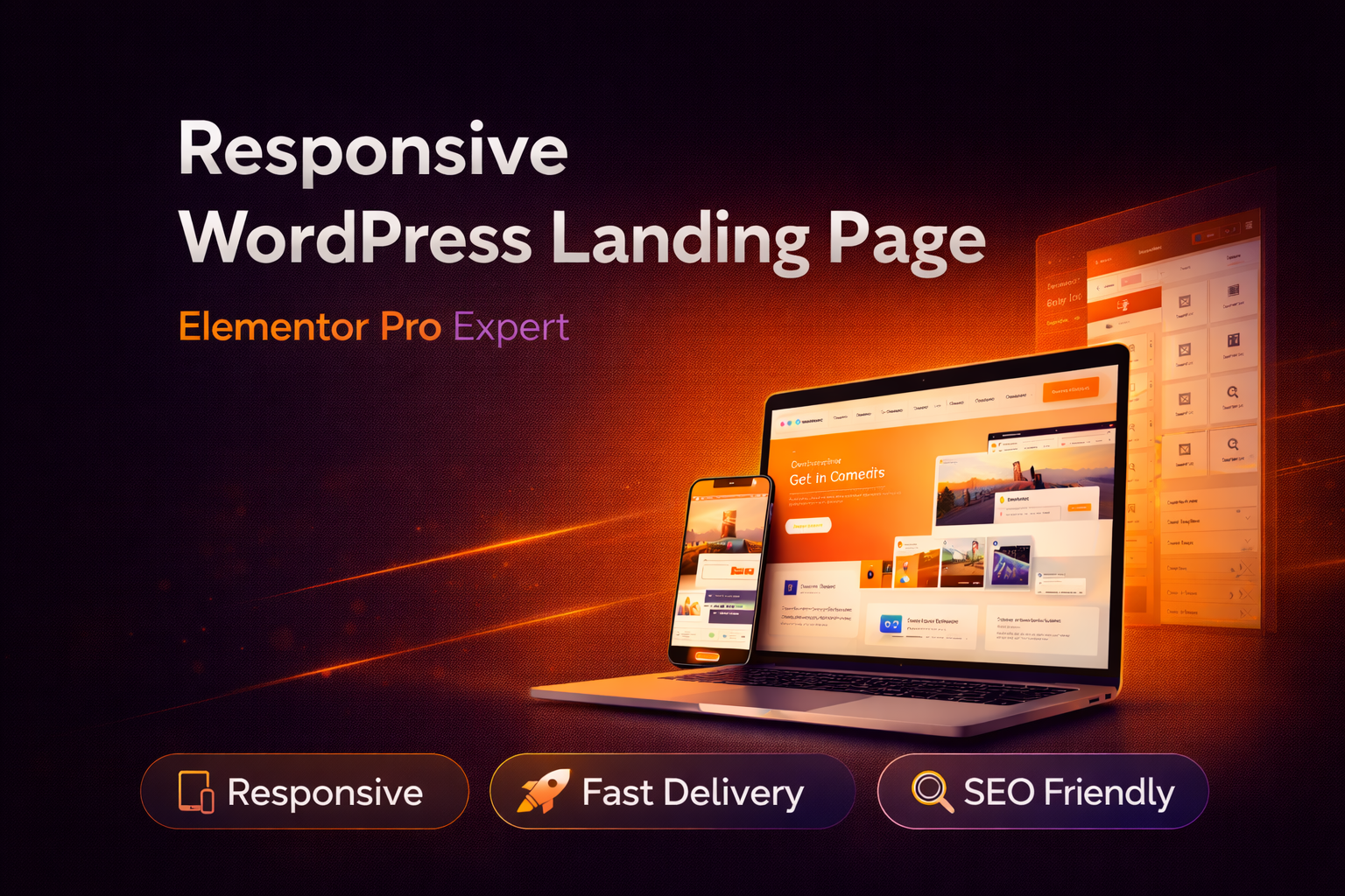 I will create wordpress landing page or blog with Ele...