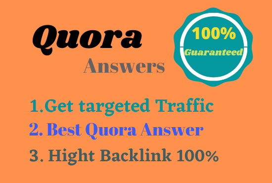  Guaranteed Your website with 40 Quora answers: