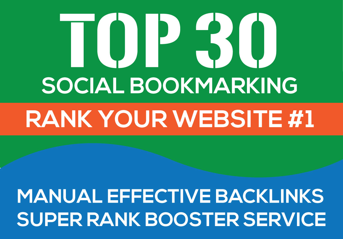 30+ High PR TOP Social Bookmarking Backlinks for webs...