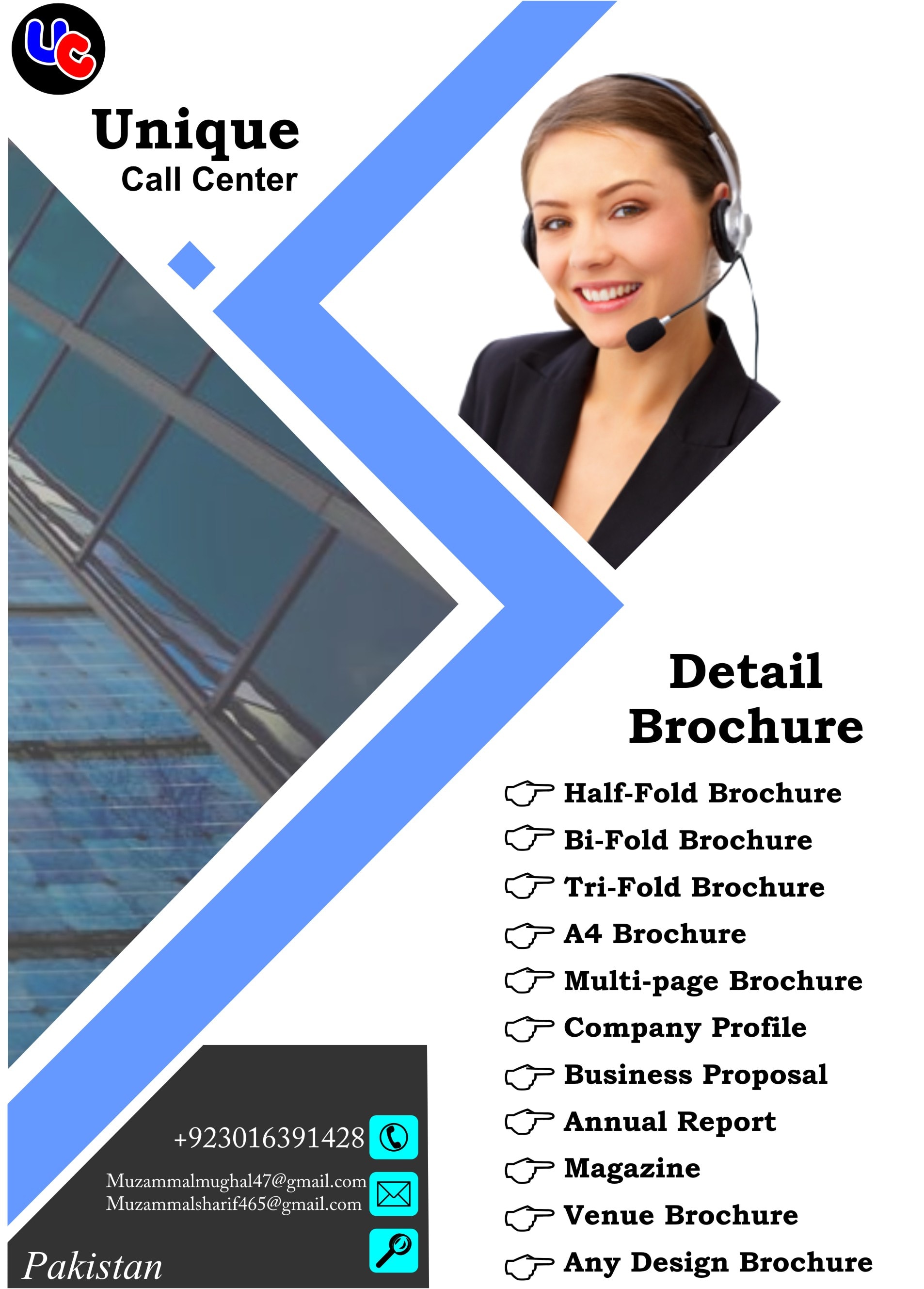 Create professional brochure design for your business