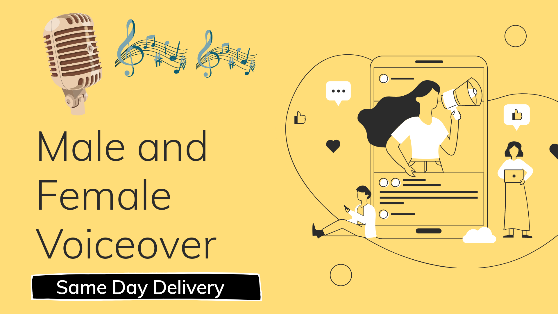 I will make a professional male or female voiceover up to 800 words 