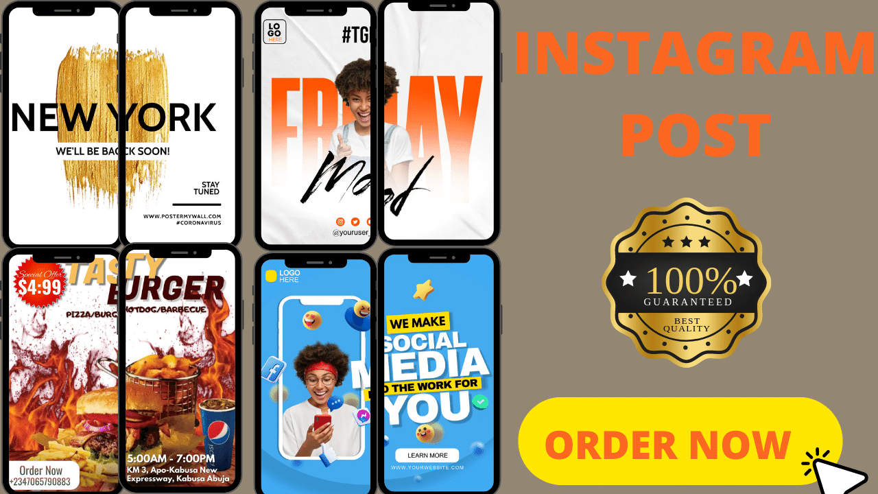 I will design 2 professional instgram post images