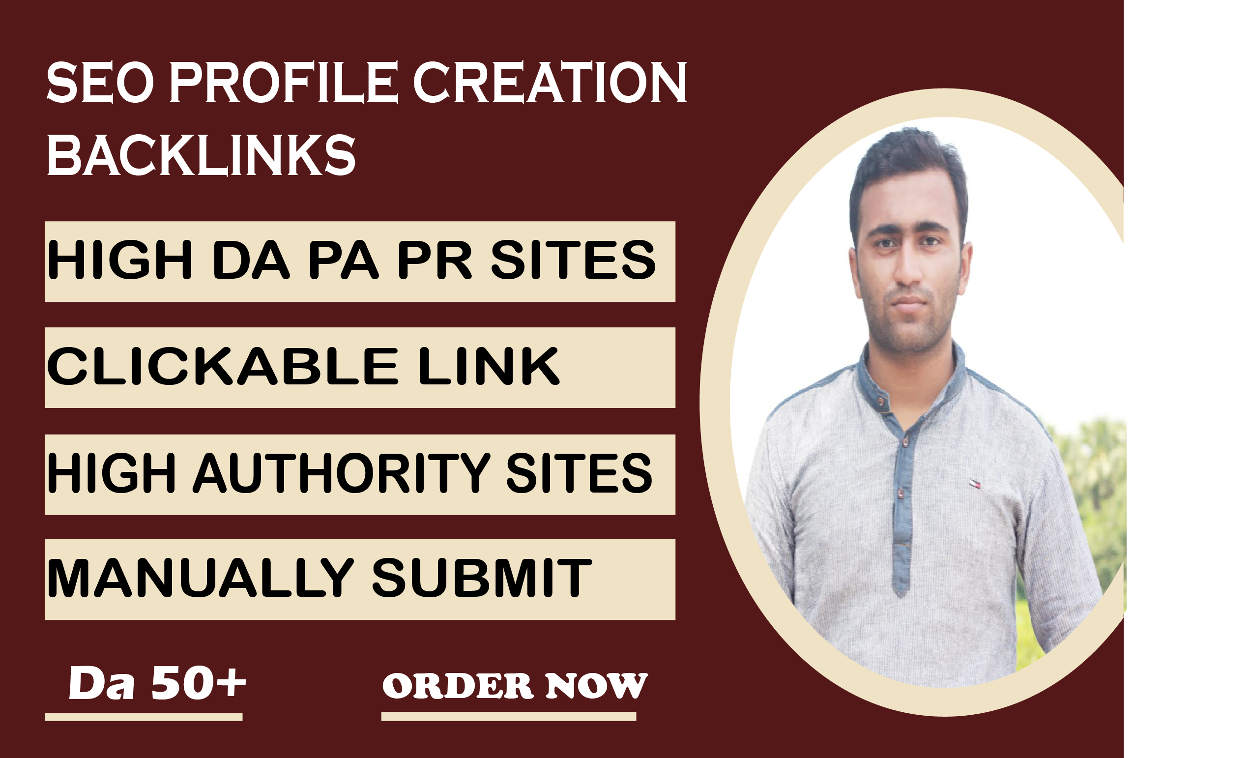 I will do creat high quality profile backlinks for ma...