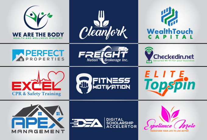 I will do 2 modern business logo design