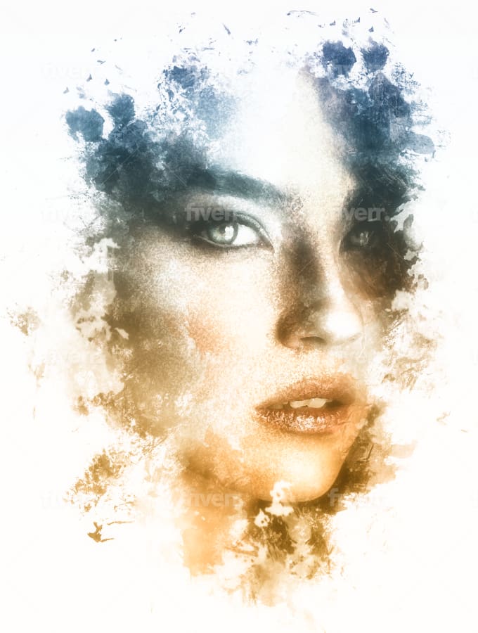 I will do watercolor portrait painting