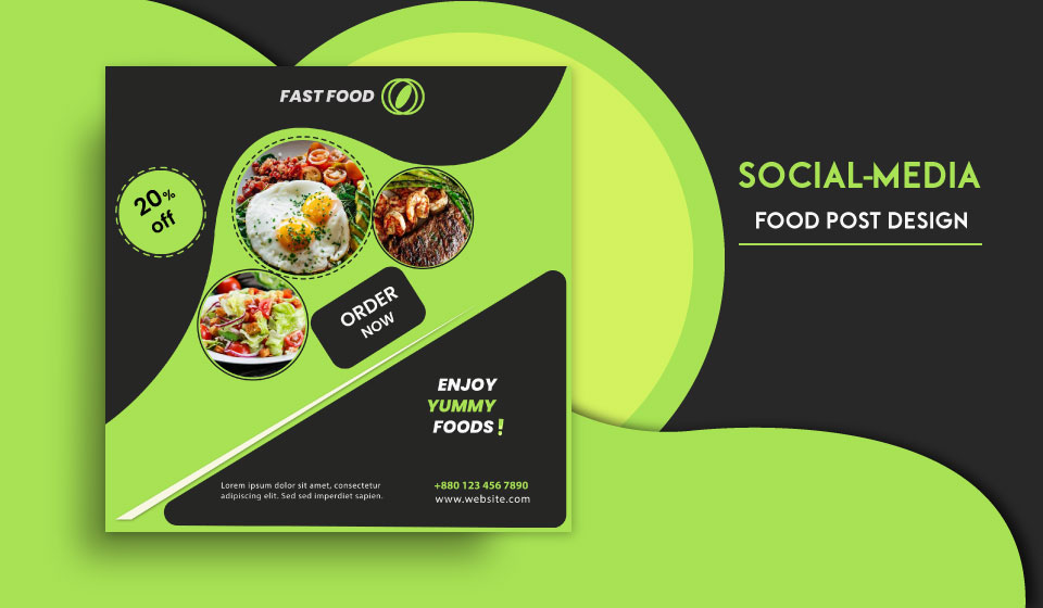 I can make eye-catchy social media post within 24 hours