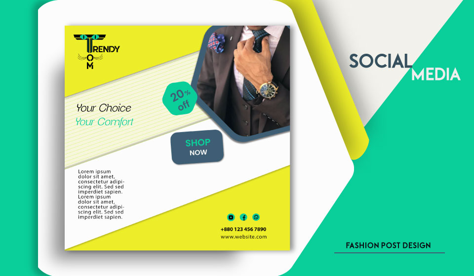 I can make eye-catchy social media post within 24 hours