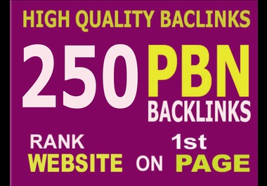 250 PBN DA 50+ TO 70+ Home Page high quality permanent Do follow backlinks
