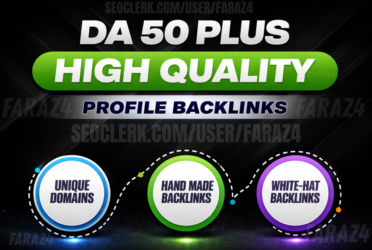 I will do 80 high da profile backlinks manually