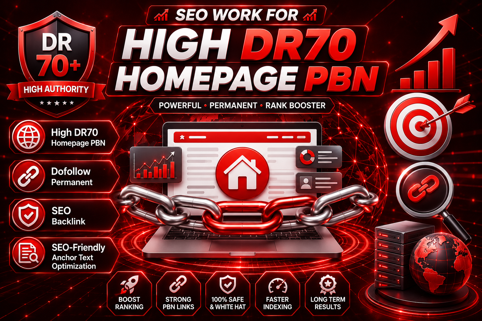 Get 50 High Authority DR70+ Permanent Homepage Dofollow Backlinks
