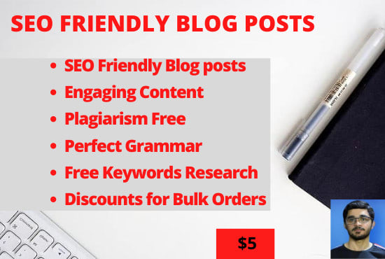 I will be your blog post writer and SEO article write...
