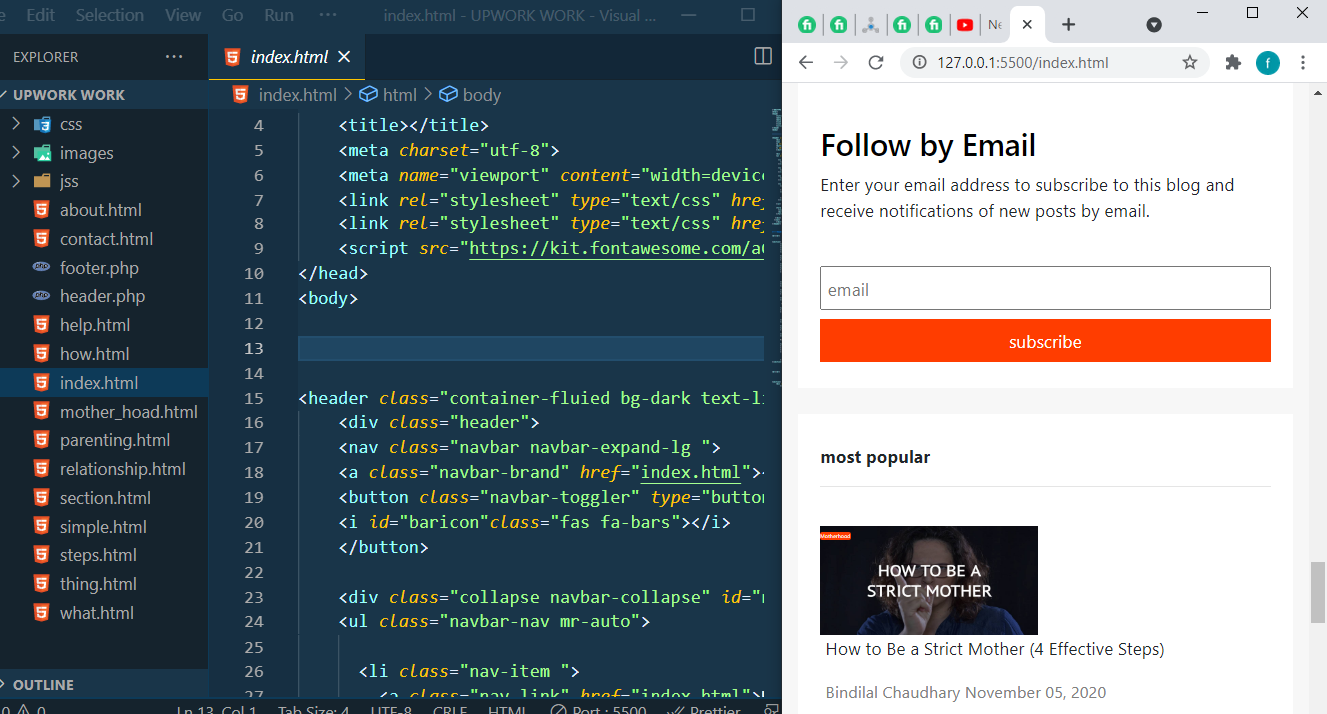 I will design and fix HTML CSS bootstrap and javascript web pages
