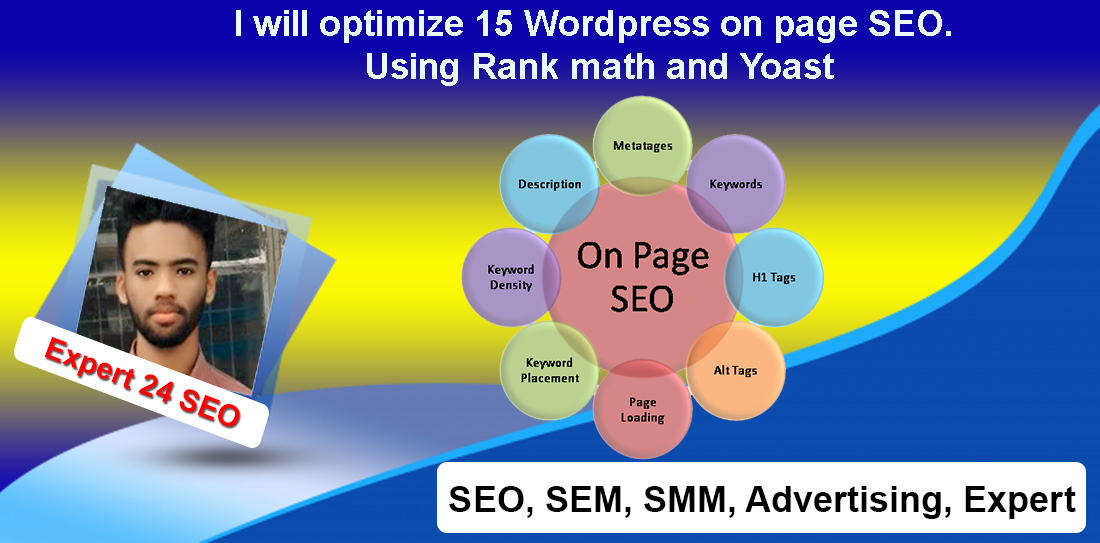 I will optimize 15 on page SEO in your wordpress webs...