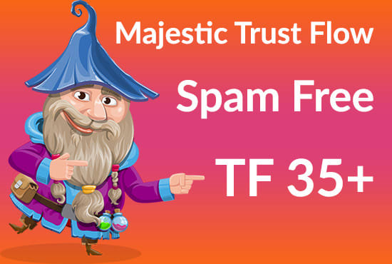 I will help you to increase majestic trust flow TF 35...