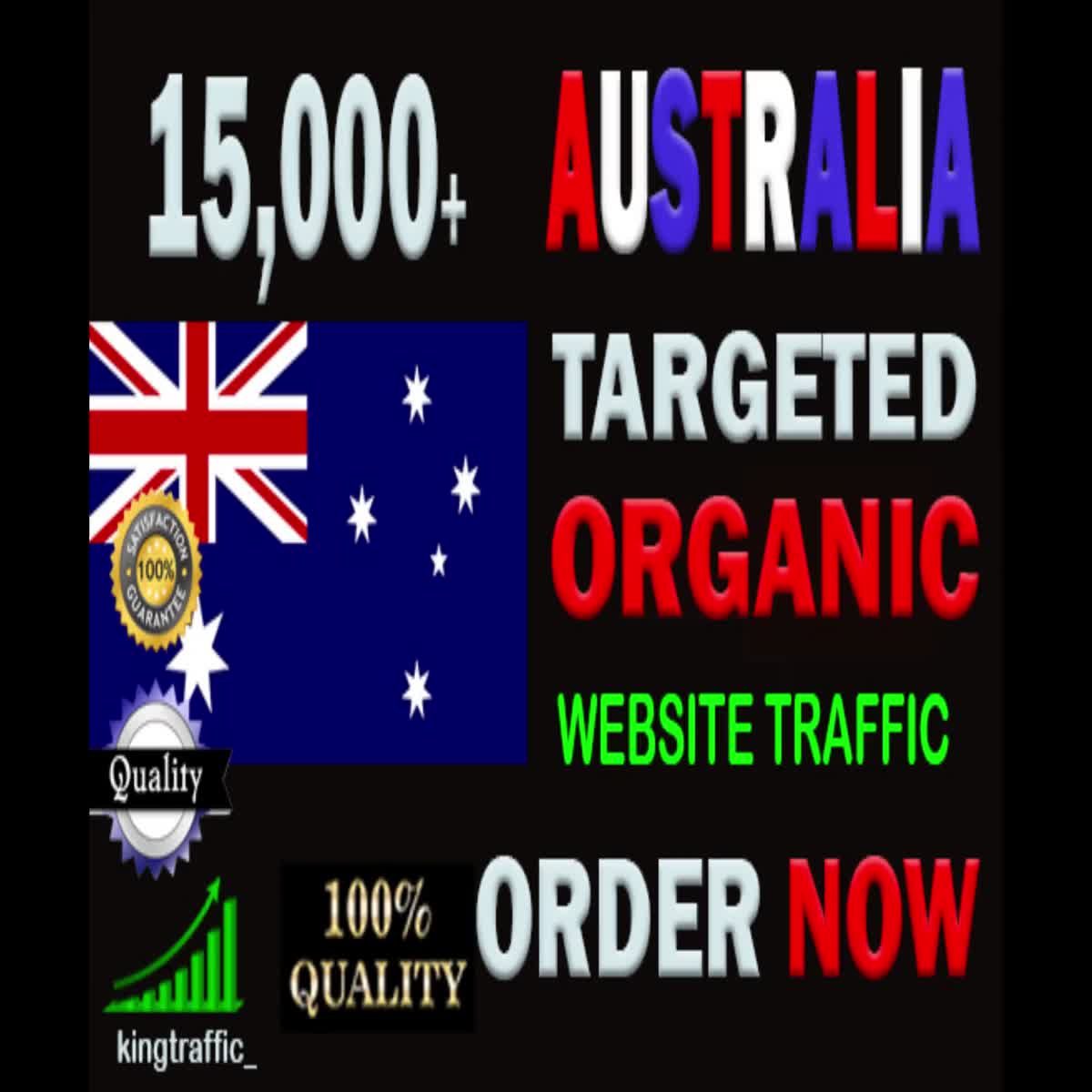 15,000 High Quality Australian web visitors real targeted Organic web traffic from Australia