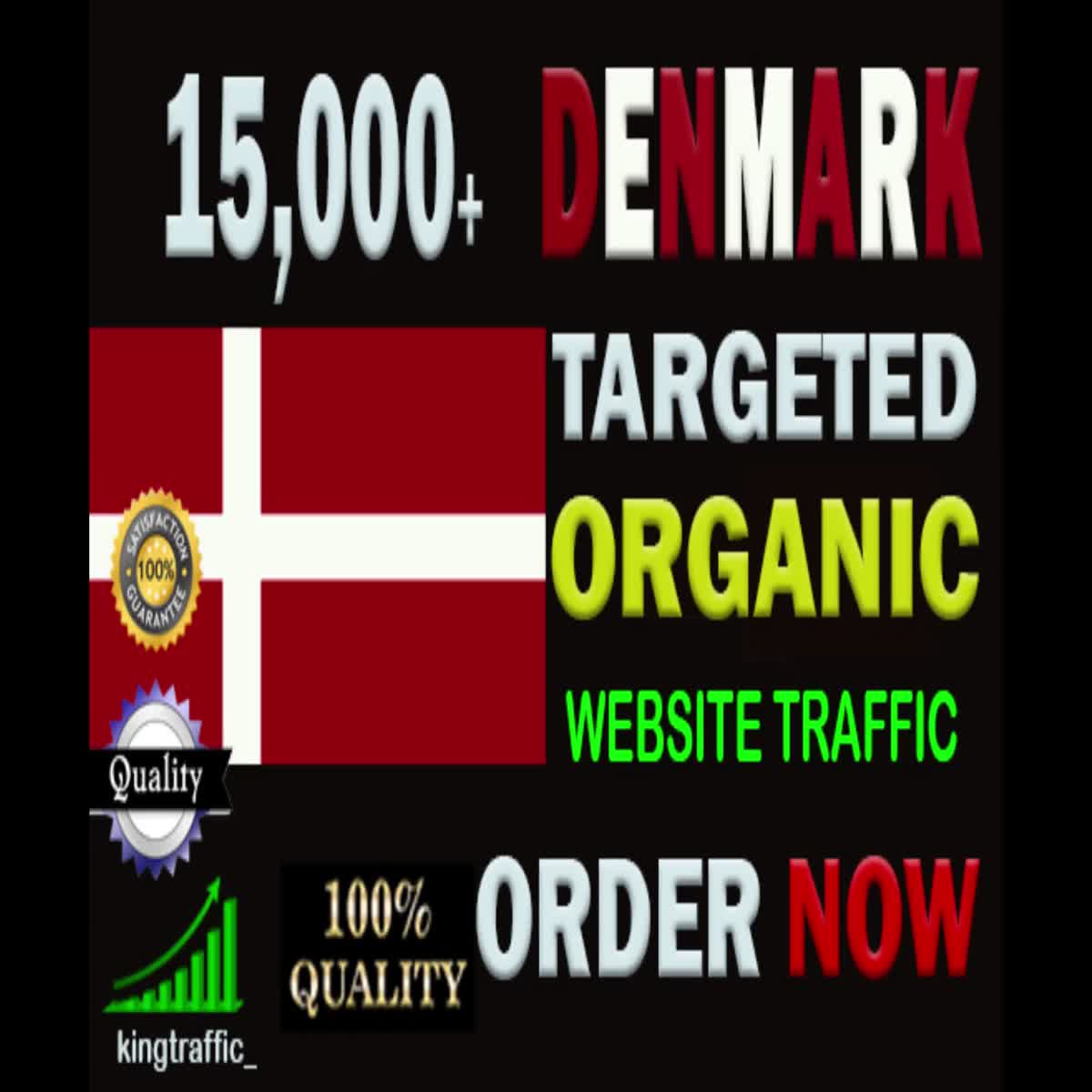 15,000 High Quality Danish web visitors real targeted Genuine Organic web traffic from Denmark